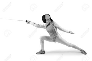 8094571-Female-fencer-isolated-on-white-Stock-Photo-fencing-sport-fencer